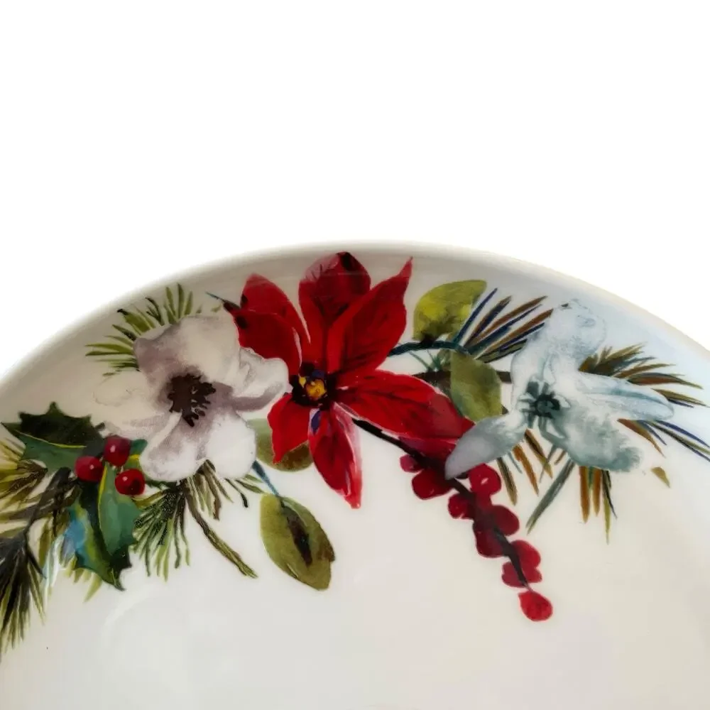 Mikasa Christmas HOPE JOY Fine China 9.25in Holiday Salad Plates Set of 4 New
